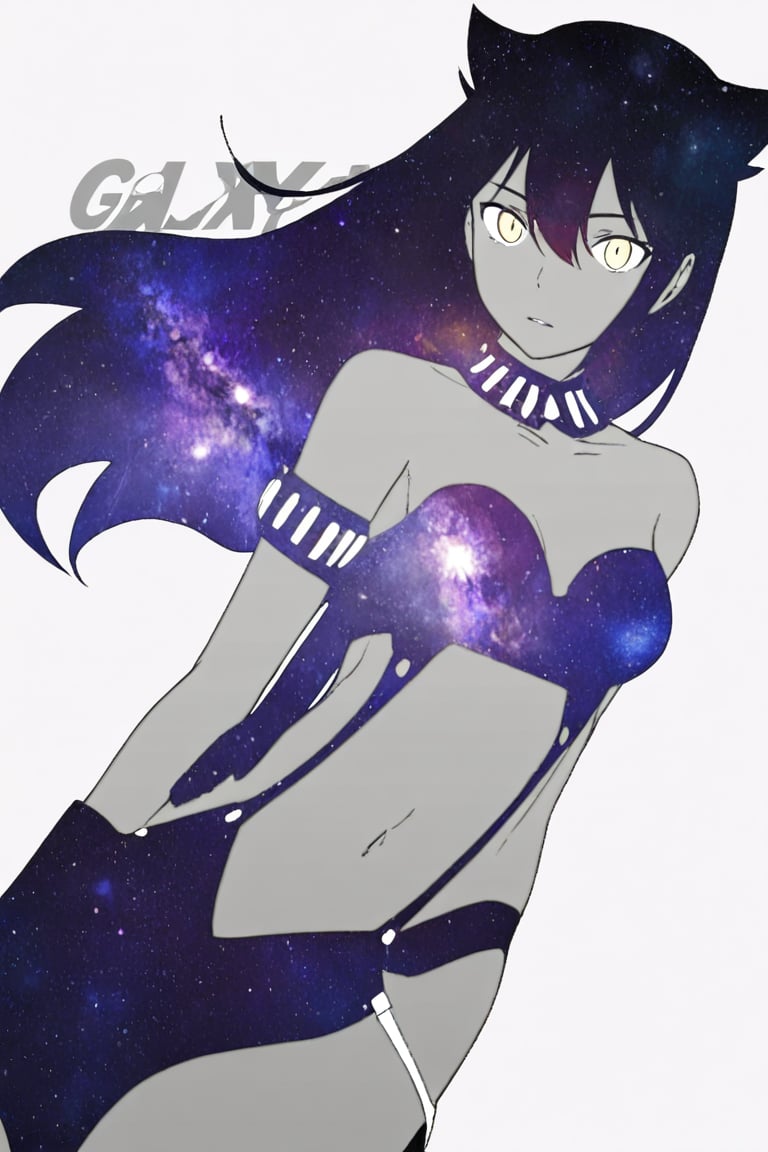 design silhouette,  galaxy_style,  monochrome by らび@kiyoka_succubus on Tensor.Art
