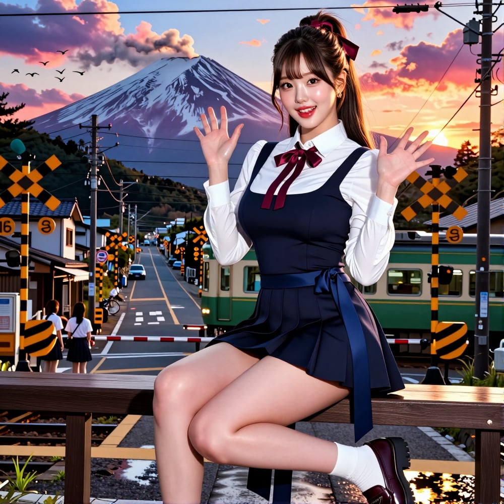 Image of a Korean woman Actual Photo: 2.0,  "A beautiful Korean woman boasting an hourglass figure,  round and voluptuous...