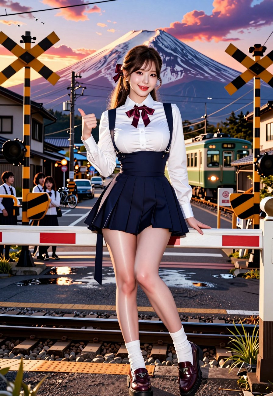 Image of a Korean woman Actual Photo: 2.0,  "A beautiful Korean woman boasting an hourglass figure,  round and voluptuous...