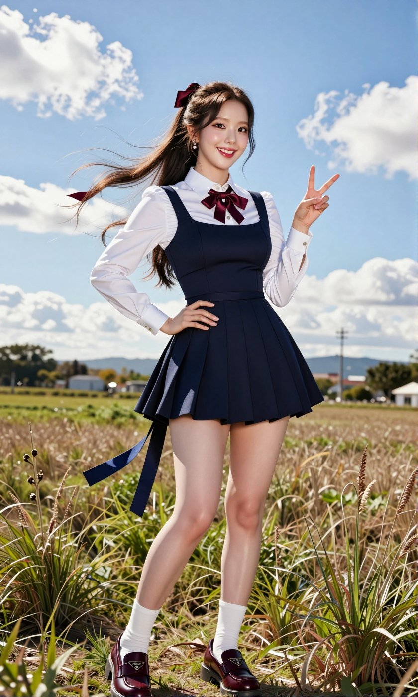Image of a Korean woman Actual Photo: 2.0,  "A beautiful Korean woman boasting an hourglass figure,  round and voluptuous...