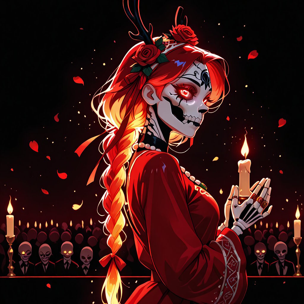 Santa Muerte,  solo,  from side by ArtAIAlchemy on Tensor.Art