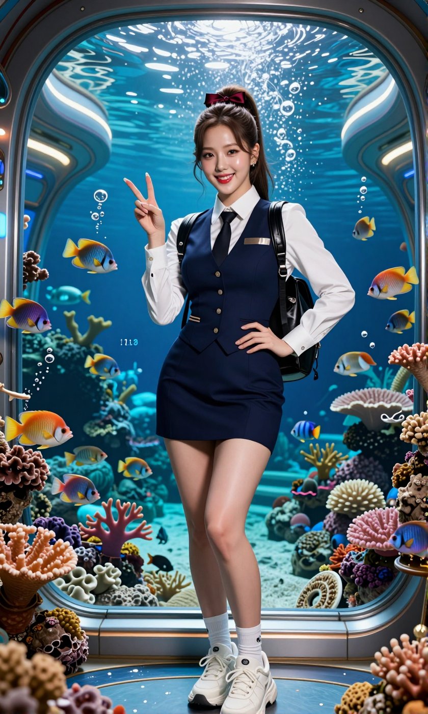 Image of a Korean woman Actual Photo: 2.0,  "A beautiful Korean woman boasting an hourglass figure,  round and voluptuous...
