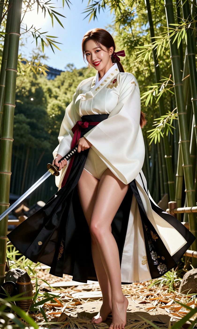 Image of a Korean woman Actual Photo: 2.0,  "A beautiful Korean woman boasting an hourglass figure,  round and voluptuous...