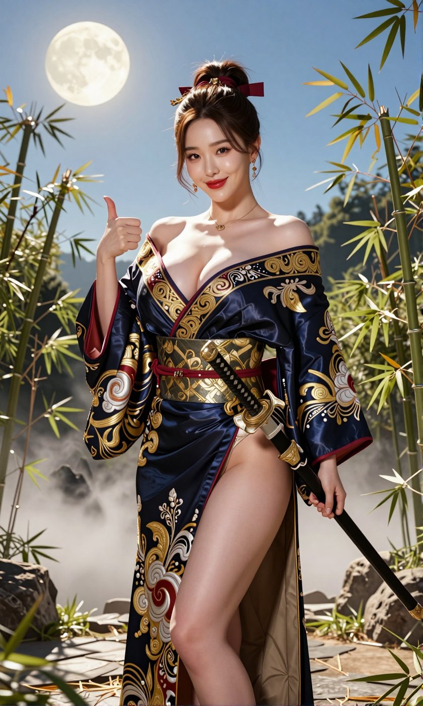 Image of a Korean woman Actual Photo: 2.0,  "A beautiful Korean woman boasting an hourglass figure,  round and voluptuous...
