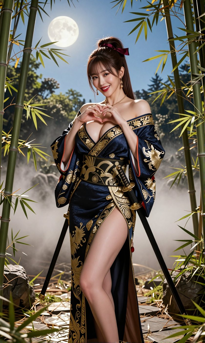 Image of a Korean woman Actual Photo: 2.0,  "A beautiful Korean woman boasting an hourglass figure,  round and voluptuous...