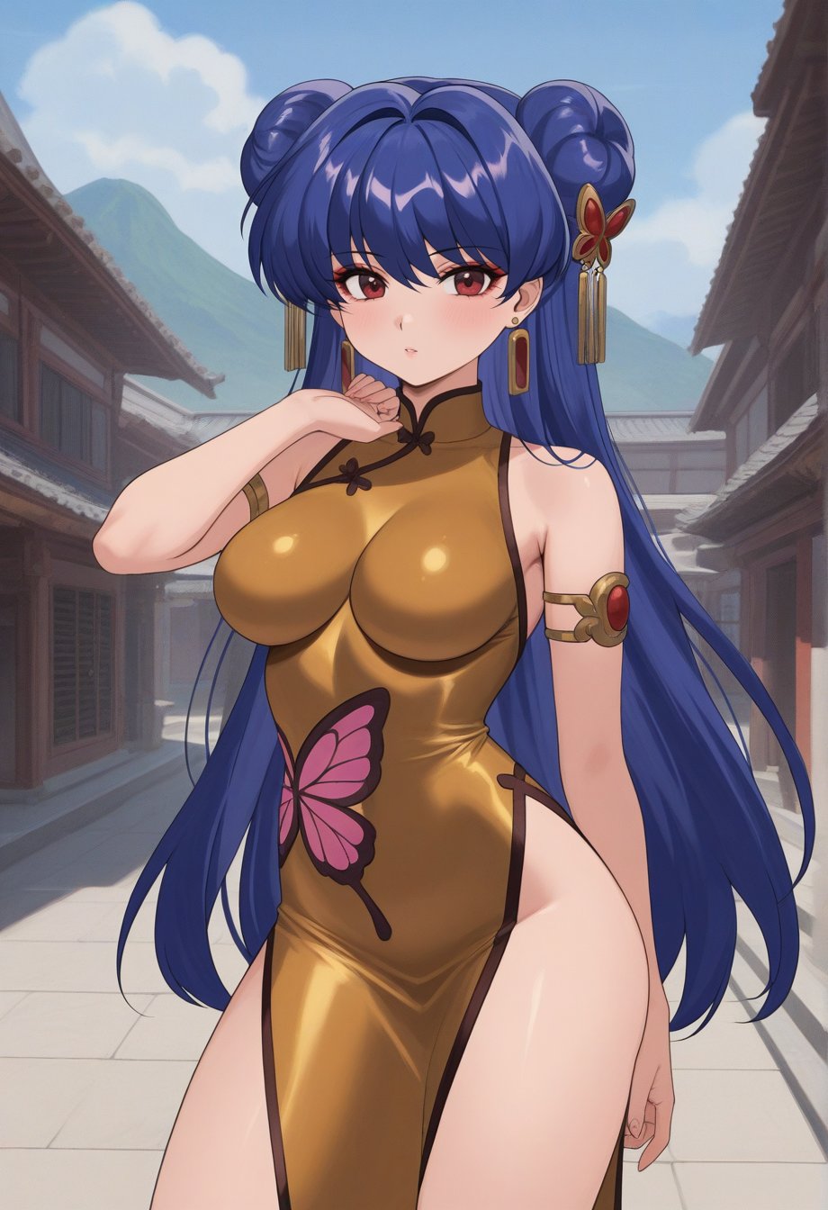 shampooova,  blue hair,  red eyes by cs12345 on Tensor.Art