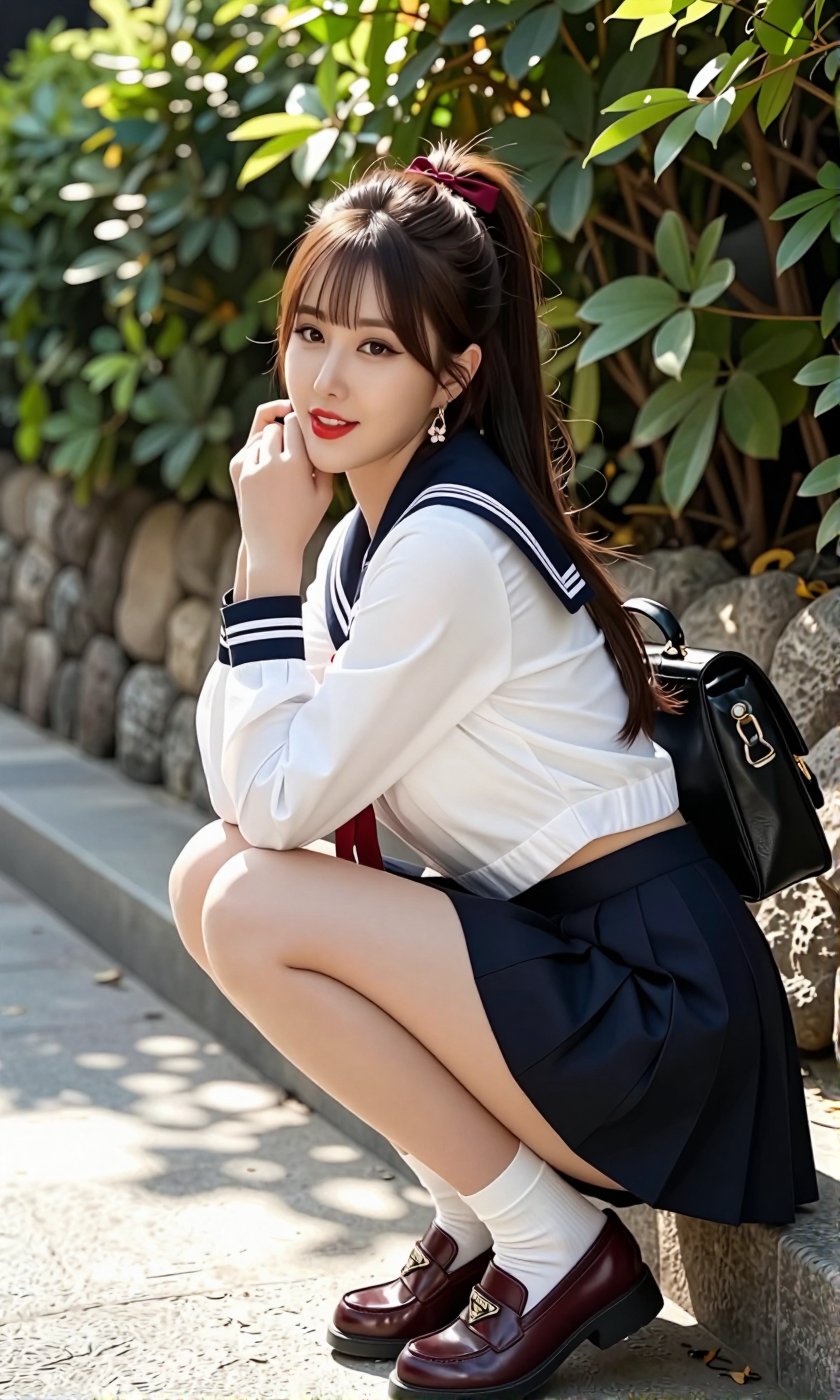 Image of a Korean woman Actual Photo: 2.0,  "A beautiful Korean woman boasting an hourglass figure,  round and voluptuous...