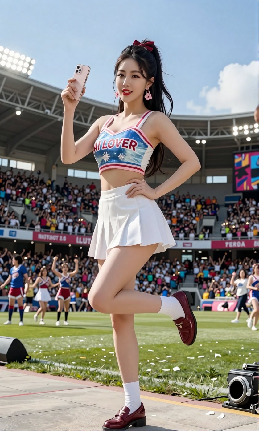 Image of a Korean woman Actual Photo: 2.0,  "A beautiful Korean woman boasting an hourglass figure,  round and voluptuous...