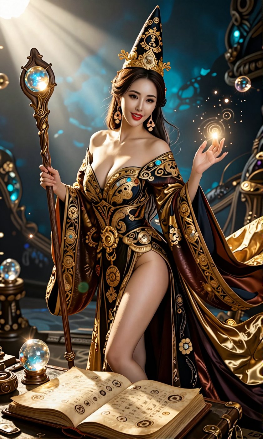 Image of a Korean woman Actual Photo: 2.0,  "A beautiful Korean woman boasting an hourglass figure,  round and voluptuous...