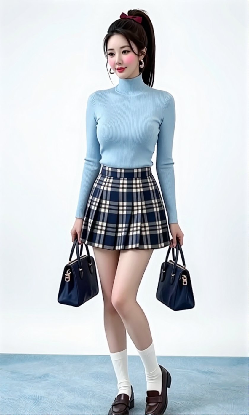 Image of a Korean woman Actual Photo: 2.0,  "A beautiful Korean woman boasting an hourglass figure,  round and voluptuous...