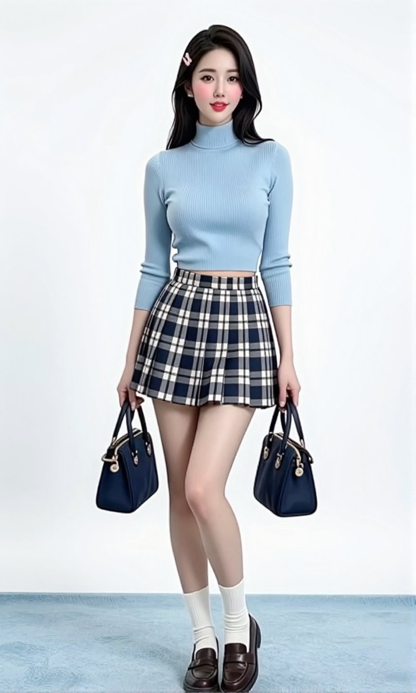 Image of a Korean woman Actual Photo: 2.0,  "A beautiful Korean woman boasting an hourglass figure,  round and voluptuous...