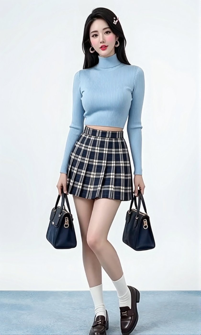 Image of a Korean woman Actual Photo: 2.0,  "A beautiful Korean woman boasting an hourglass figure,  round and voluptuous...