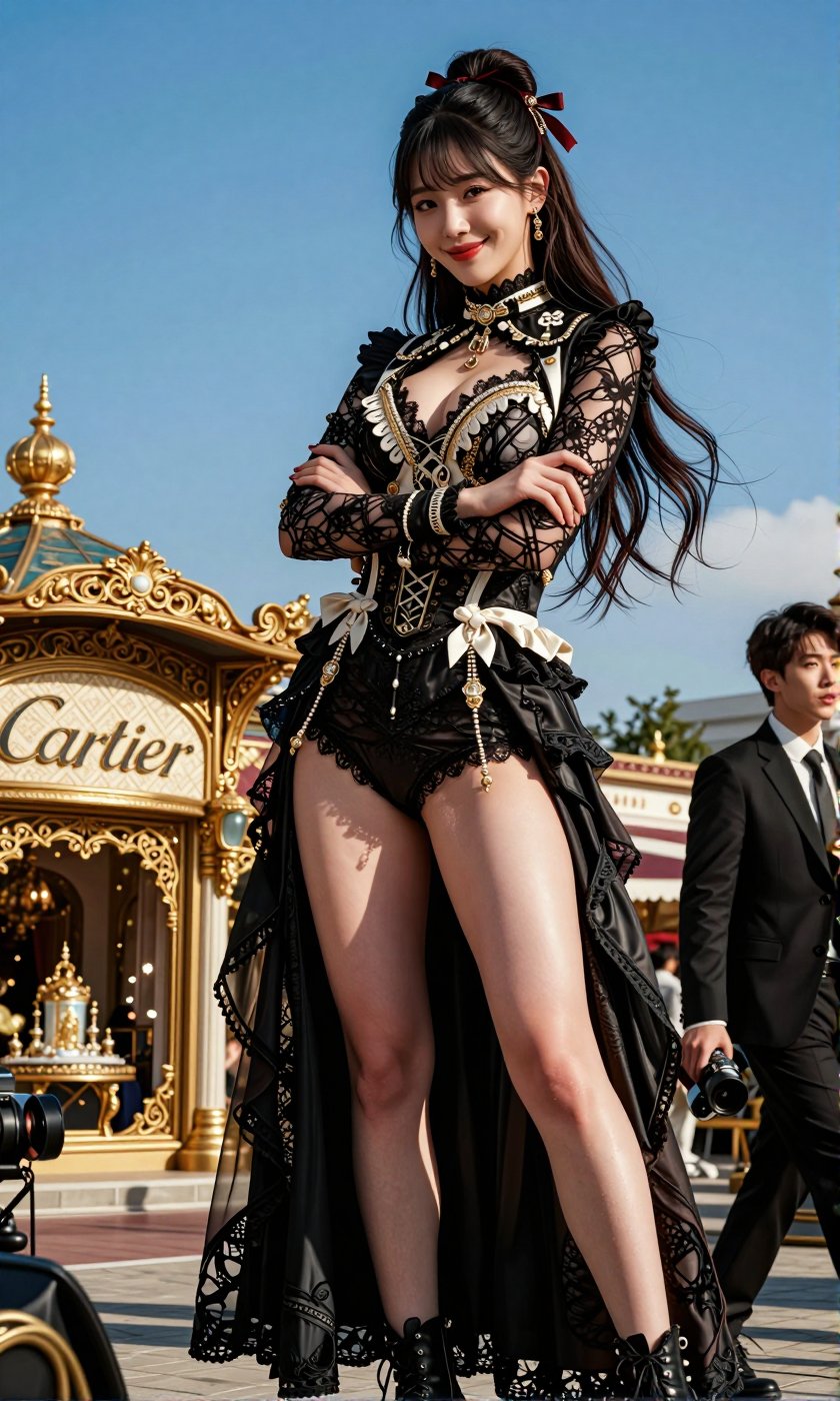 Image of a Korean woman Actual Photo: 2.0,  "A beautiful Korean woman boasting an hourglass figure,  round and voluptuous...
