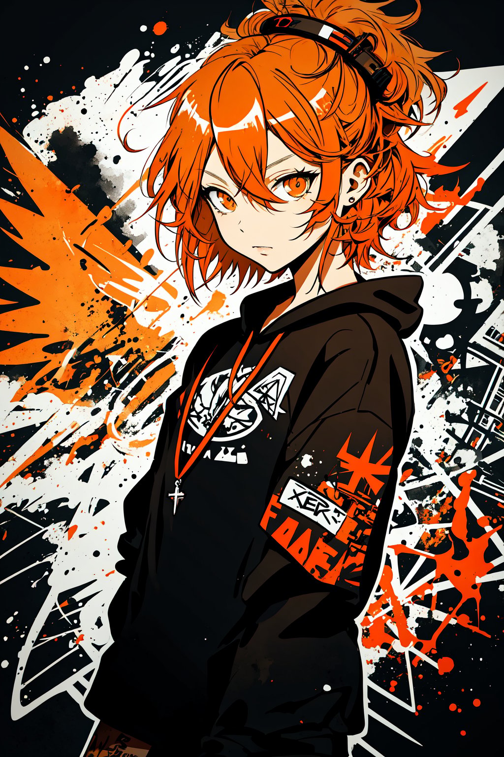 style of Otto Marseus van Schrieck,  style of Harvey Kurtzman,  orange haired girl by PikaDesigner on Tensor.Art