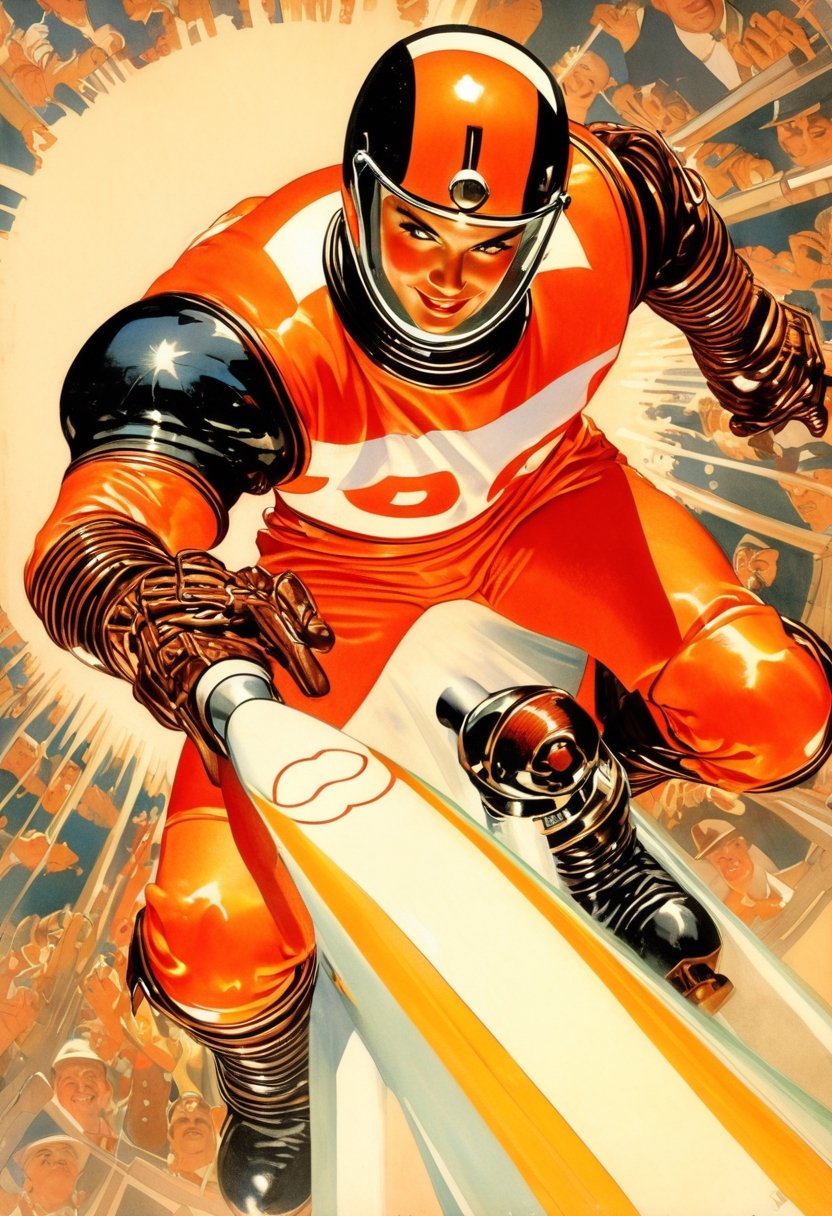 Rollerball,  art by J.C. Leyendecker by NowhereManGo on Tensor.Art