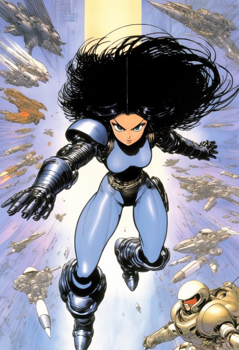 Battle Angel Alita,  Rollerball,  art by Masamune Shirow by NowhereManGo on Tensor.Art