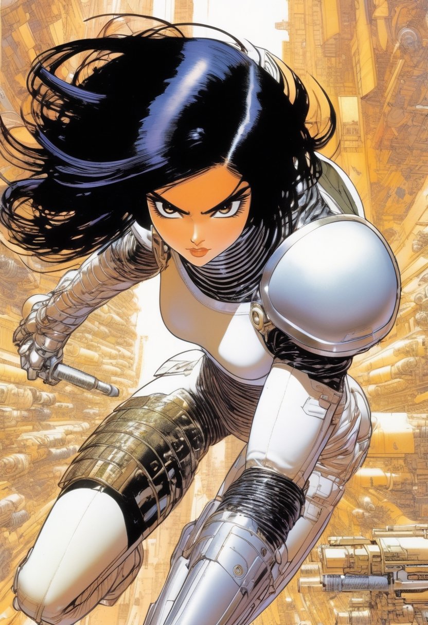 Battle Angel Alita,  Rollerball,  art by Masamune Shirow by NowhereManGo on Tensor.Art
