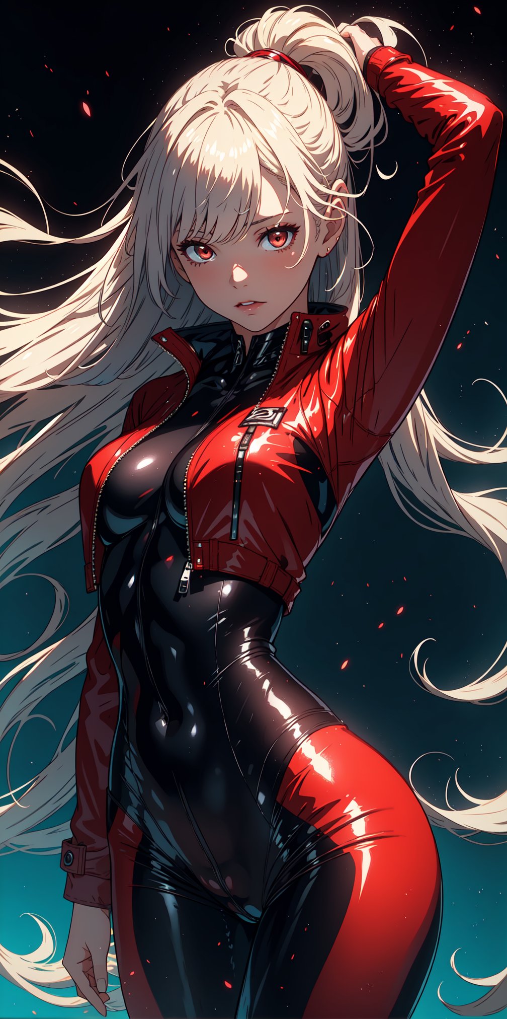 1 girl,  fiery red jacket,  tight suit by [ASKARD] on Tensor.Art