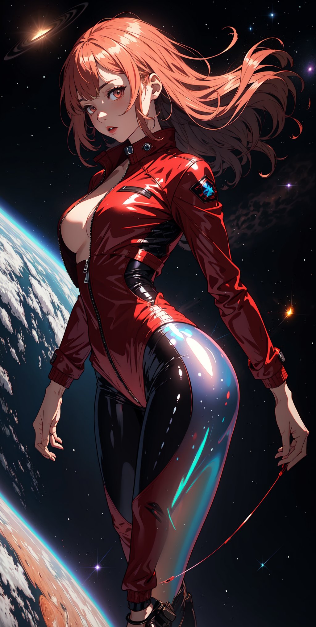 1 girl,  fiery red jacket,  tight suit by [ASKARD] on Tensor.Art