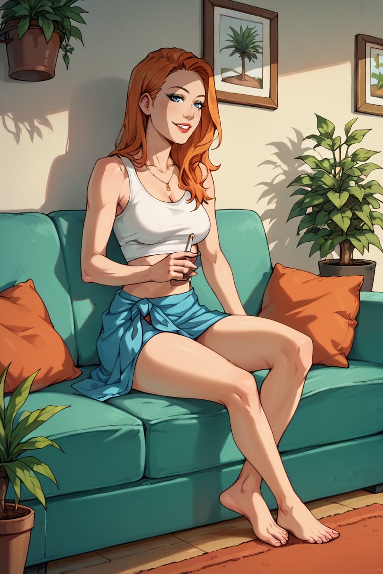 score_9, score_8_up, score_7_up, score_6_up,   marijuana, plant, leaf, potted plant, 1girl, couch, sitting, long hair, ginger hair,   420, bong,