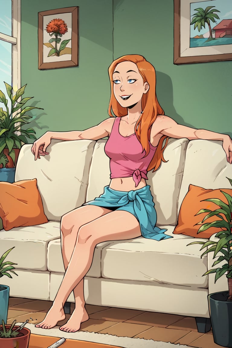 score_9, score_8_up, score_7_up, score_6_up,   marijuana, plant:1.9, leaf, potted plant, 1girl, couch, sitting, long hair, ginger hair,   420, bong, summer.smith