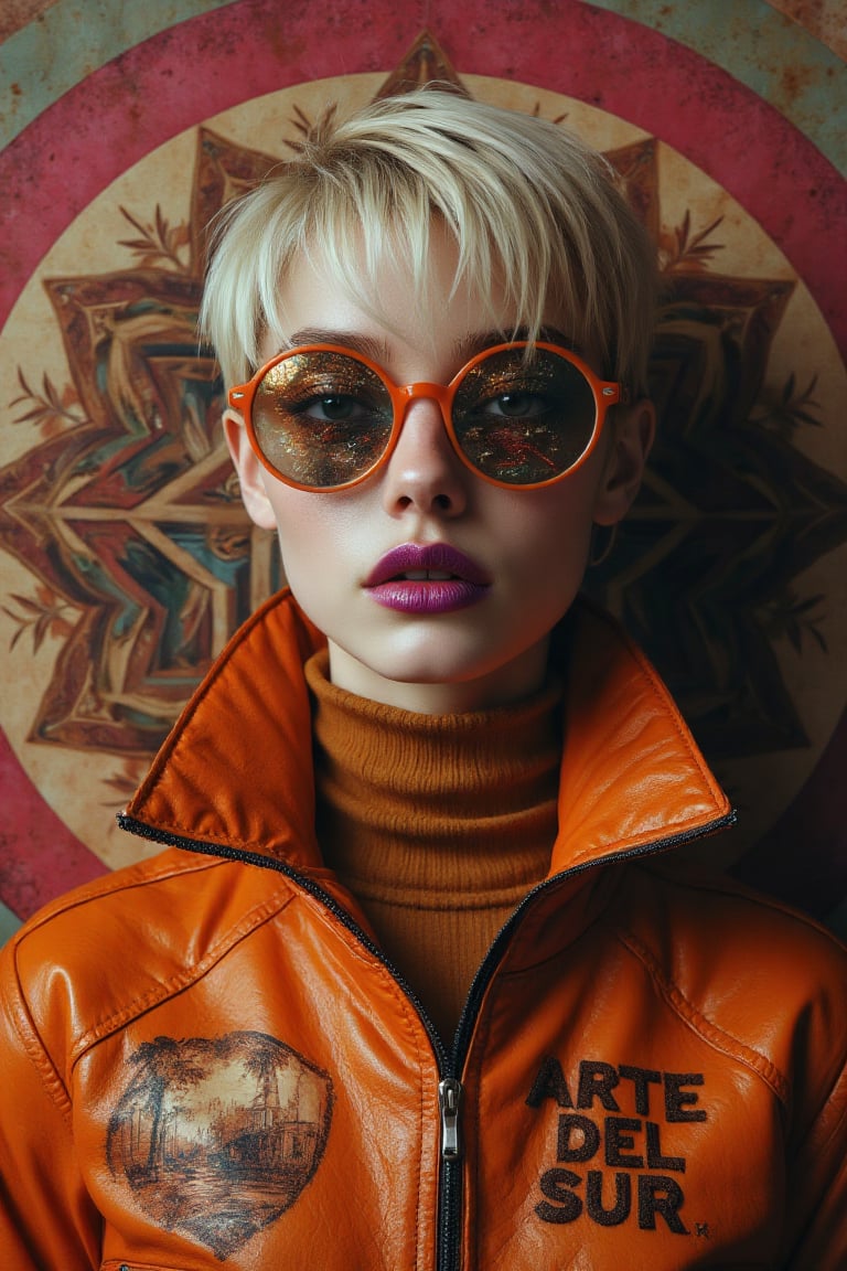 A hyper-detailed Lee Jeffries-inspired portrait capturing an avant-garde fashion moment with extraordinary textural comple...