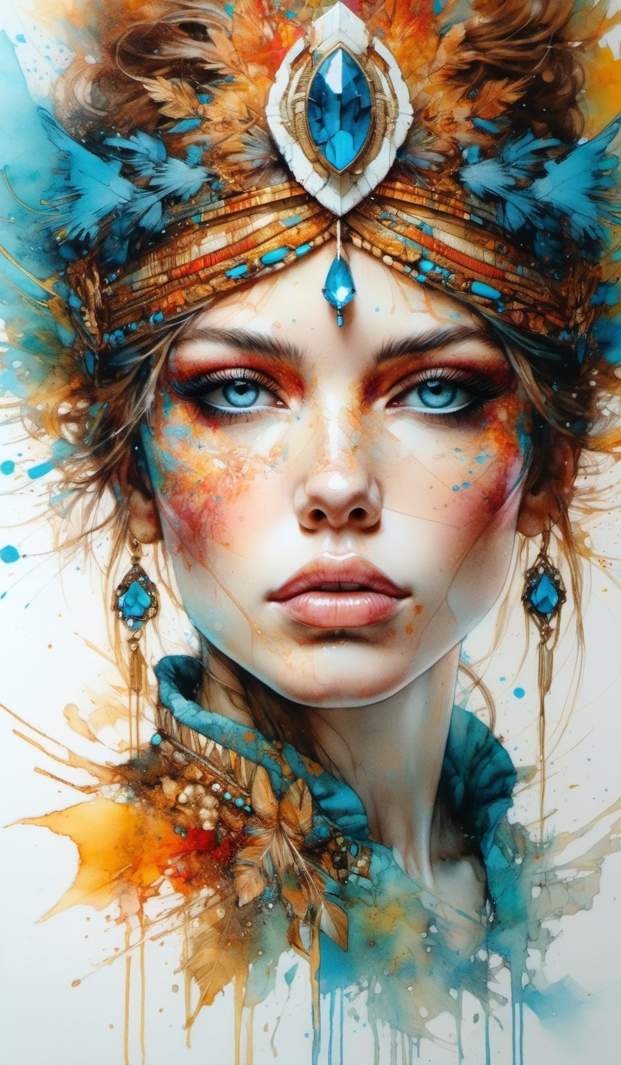 strong warrior princess,  centered,  key visual by blue on Tensor.Art
