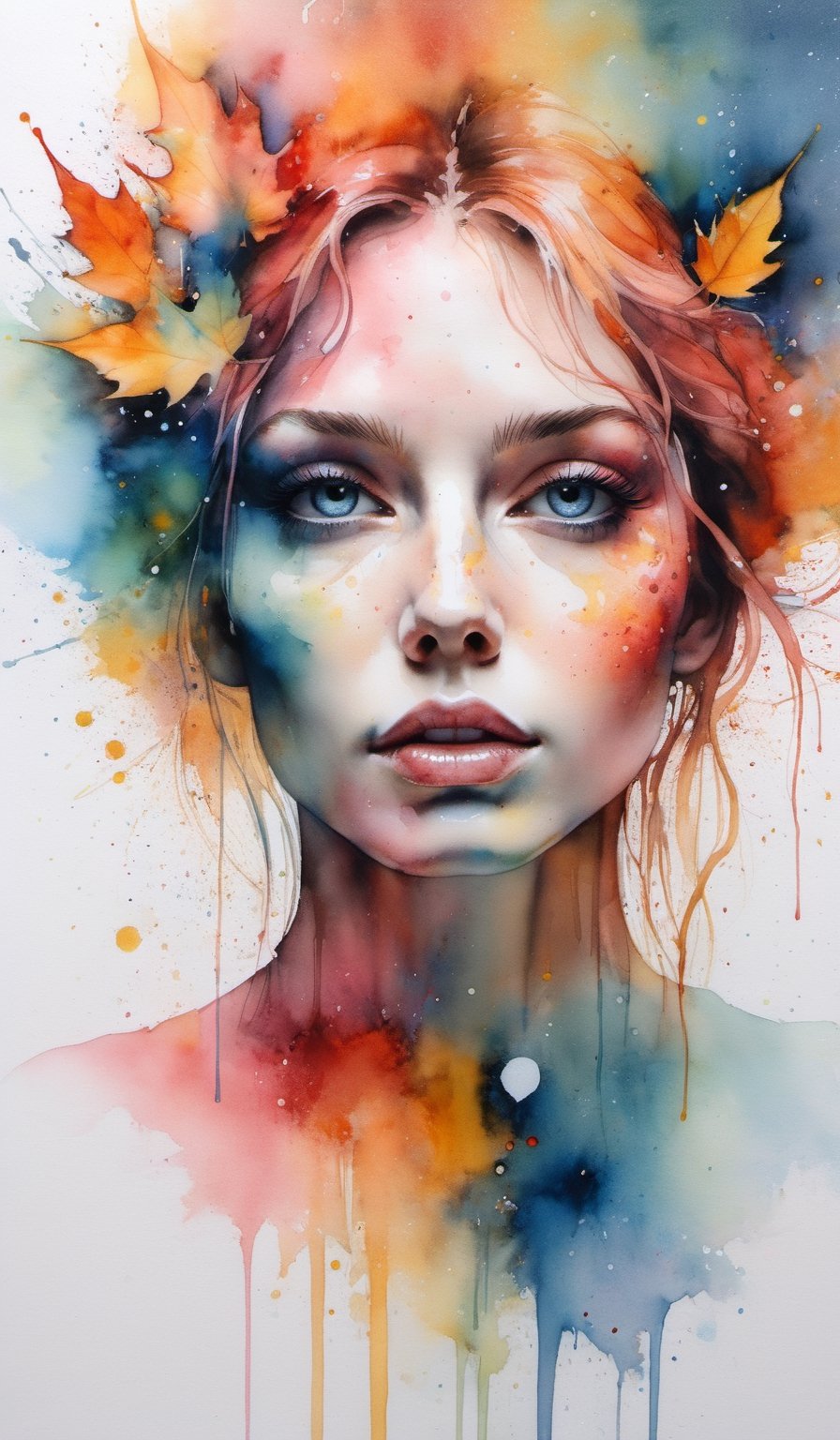 a woman by agnes cecile,  luminous design,  pastel colours by blue on Tensor.Art