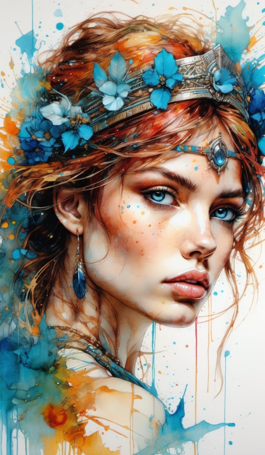 strong warrior princess,  centered,  key visual by blue on Tensor.Art