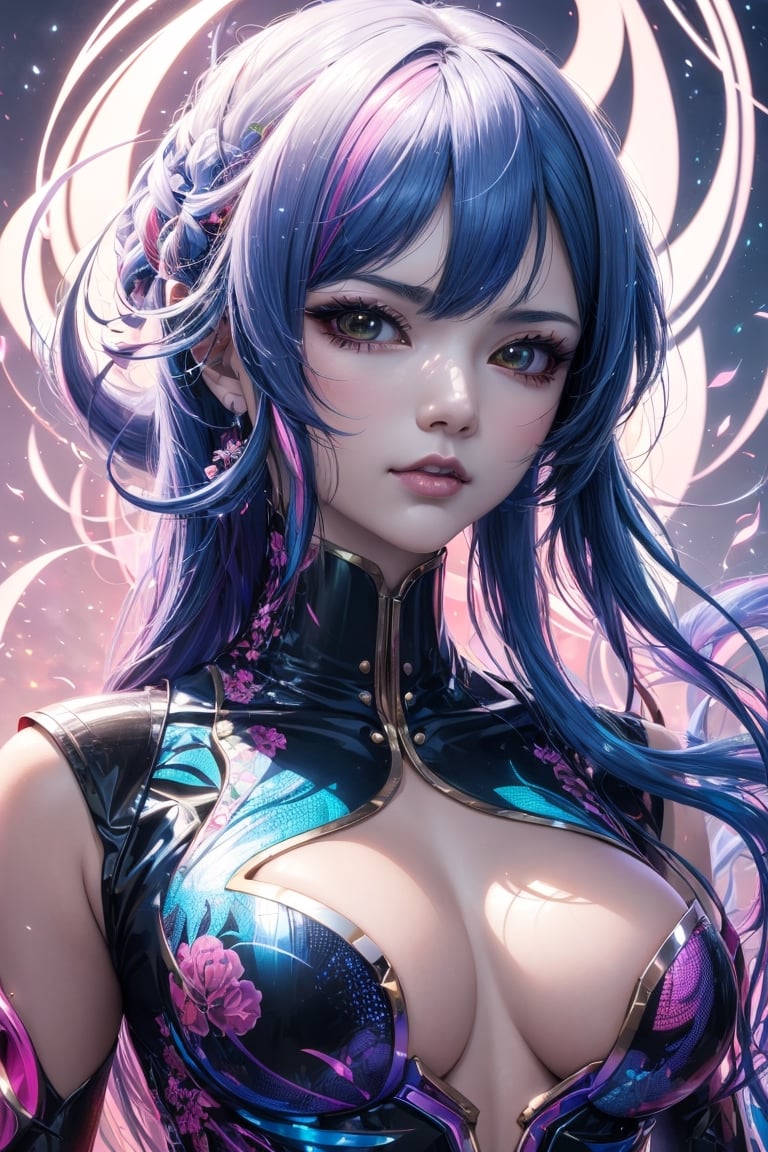 anime girl with colorful hair and a colorful dress, rossdraws pastel vibrant, rossdraws cartoon vibrant, anime style 4 k, beautiful anime portrait, artgerm colorful!!!, ! dream artgerm, beautiful anime girl, anime styled digital art, anime art wallpaper 4k, anime art wallpaper 4 k, digital anime art, extremely detailed artgerm