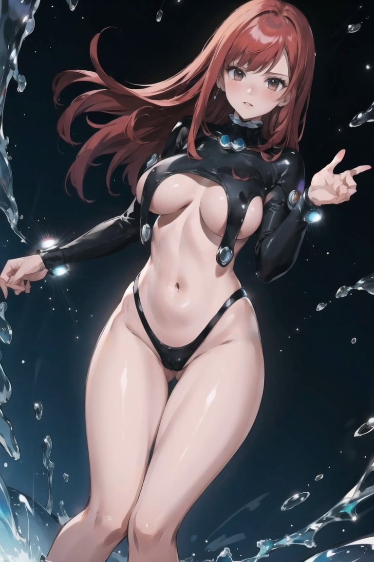 (masterpiece, best quality), ultra resolution image, (1girl), (solo),red hair,gantz suit,erza scarlet, mature female, huge breast,full high definition, full hd,pink medium hair, full pink transparent dress, see-through, tokyo landscape, full body, dynamic pose, looking at the vewer, dynamic angle, thighhighs, wide hips,anime,High detailed ,better_hands, ((portrait)) ,erza scarlet,fairy tail