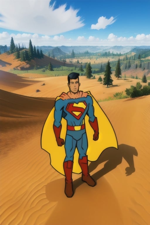 
angeldust style, angeldust_style,  angeldust landscape, screenshot,

,1male,super man