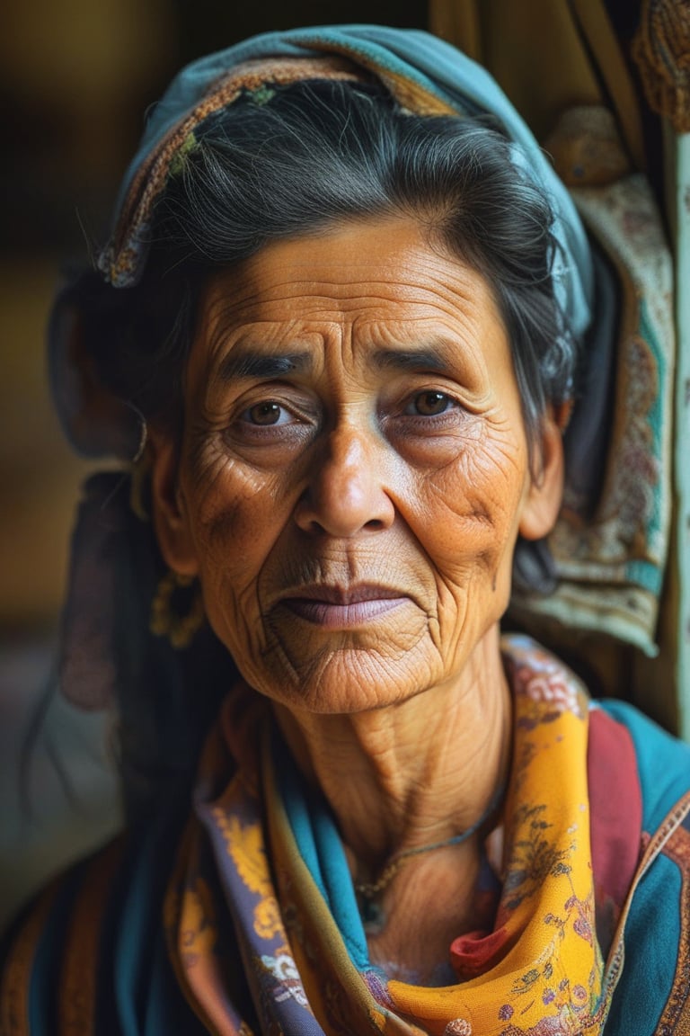  Hunyuanportrait, portrait of a old indian woman