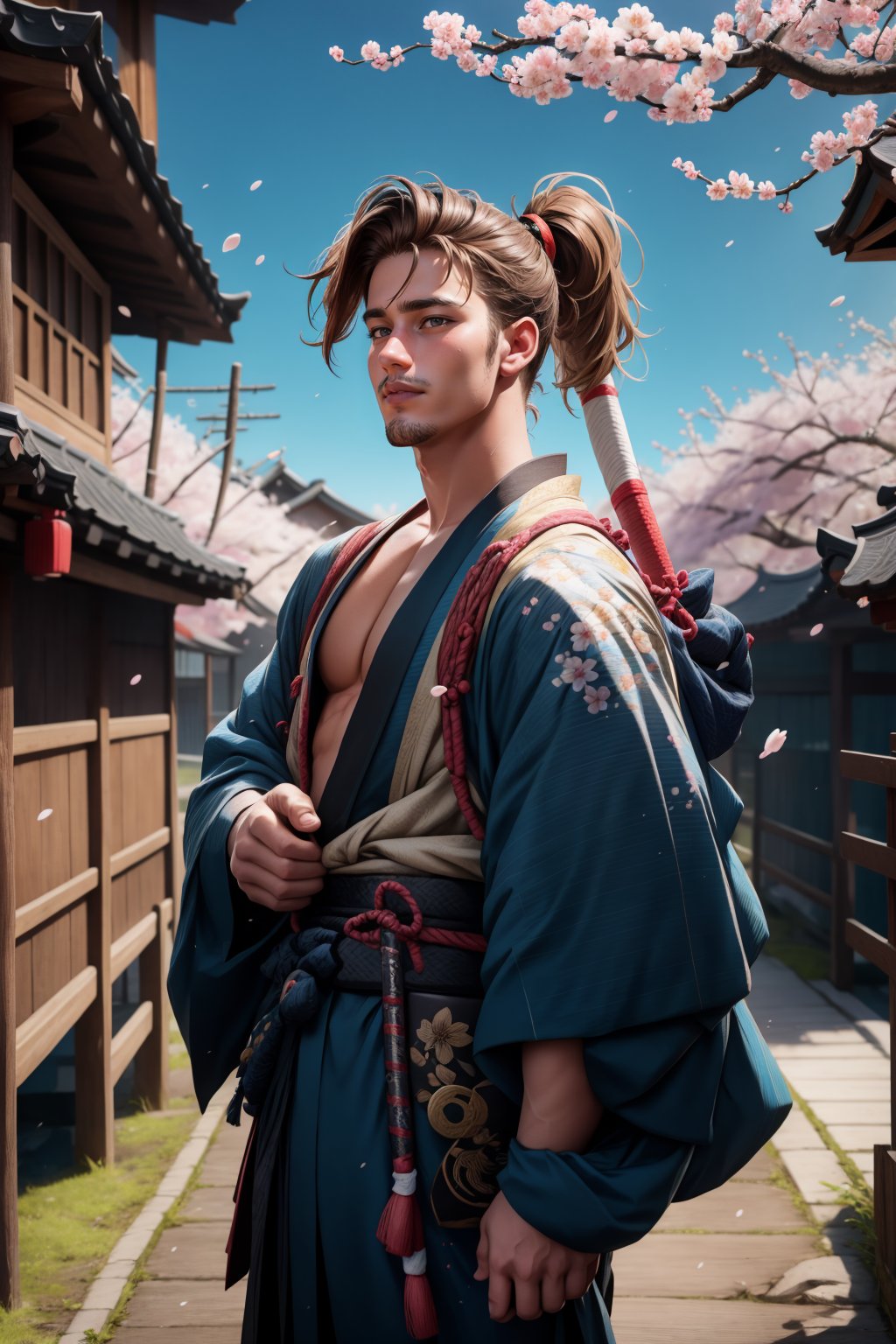 1boy,  samurai,  toned by Zorc on Tensor.Art