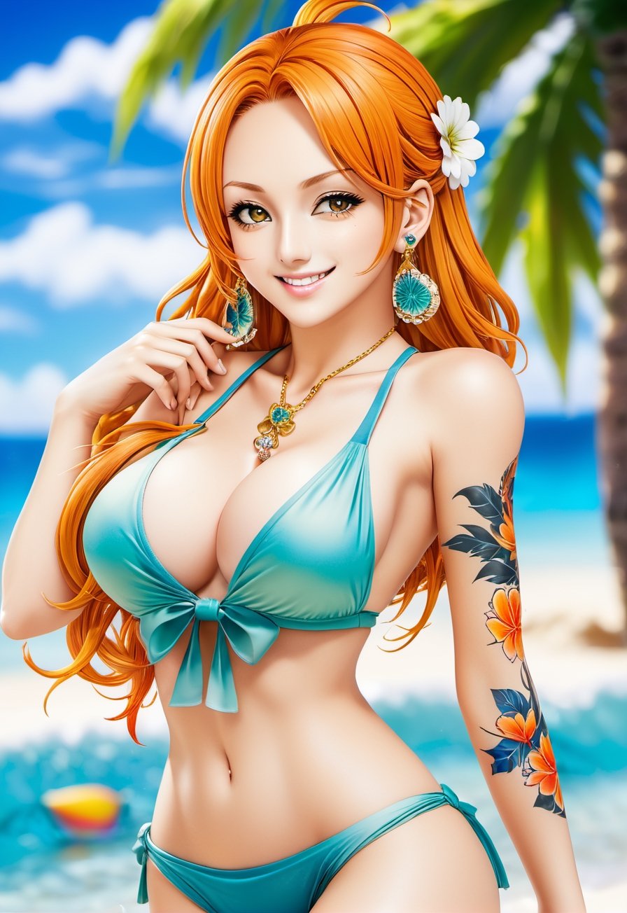 nami \(one piece\)upper body,  smile,  masterpiece by BooAImagery on Tensor.Art