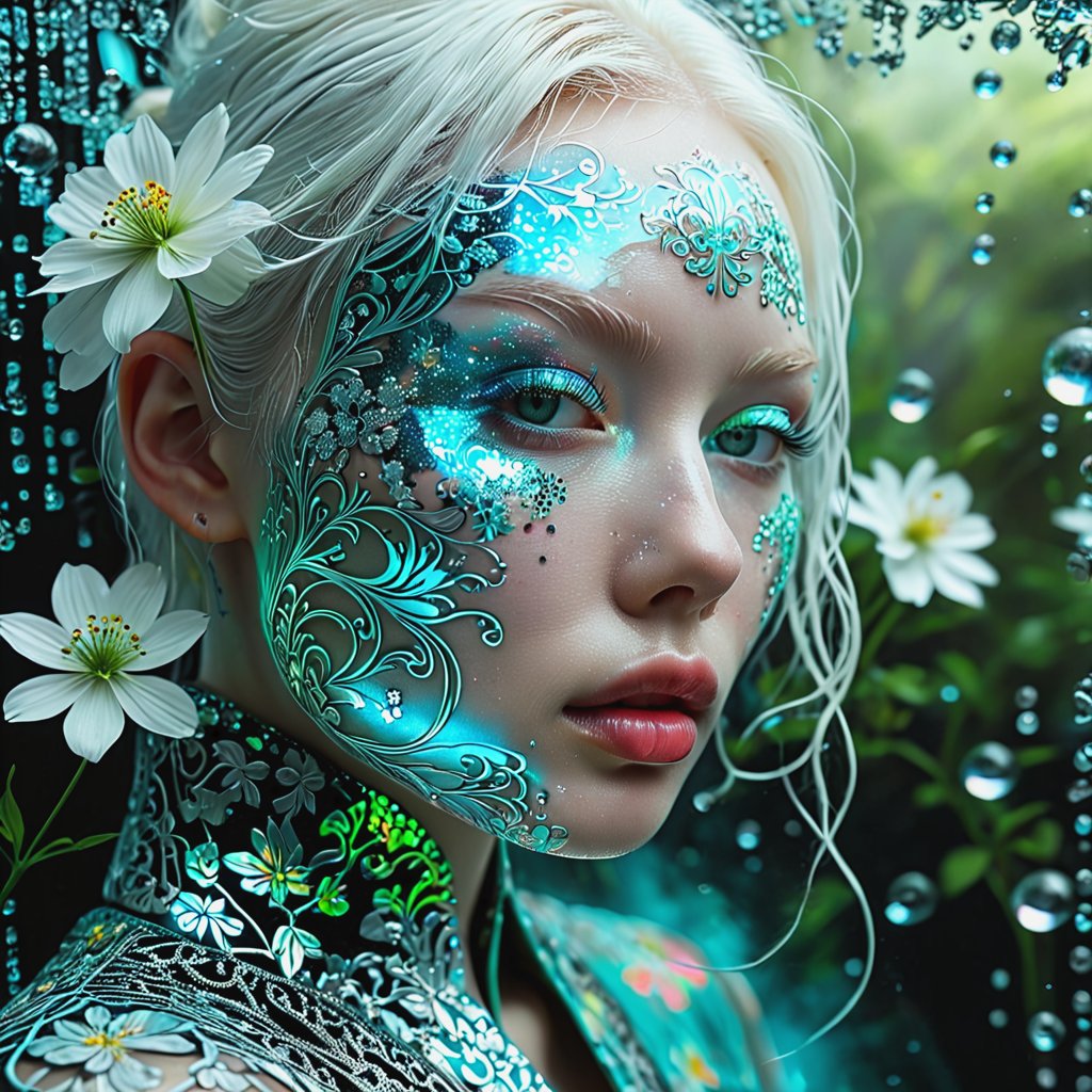 Hyperrealism,  dark flowery swamp,  floral fantasia by BooAImagery on Tensor.Art