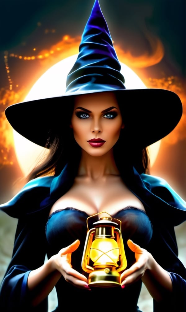 epic masterpiece of the most powerful witch in the world comes to destroy the world,  woman,  witch hat large brim by BooA...