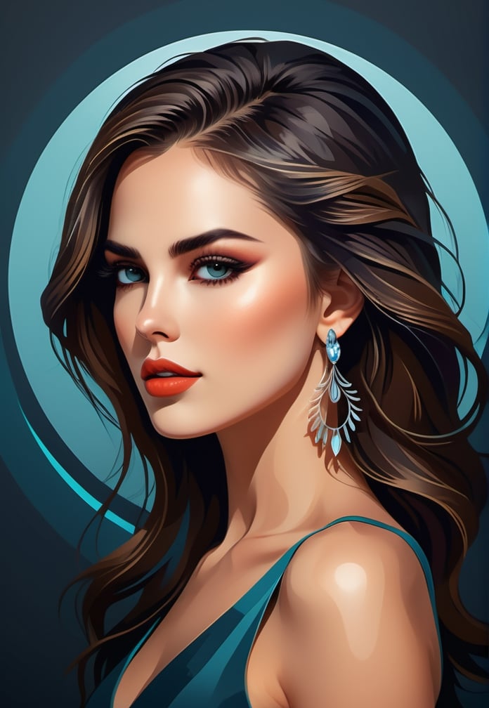 Radial symmetry. Beautiful woman. fine detail,  atmospheric,  vivid tones by BooAImagery on Tensor.Art