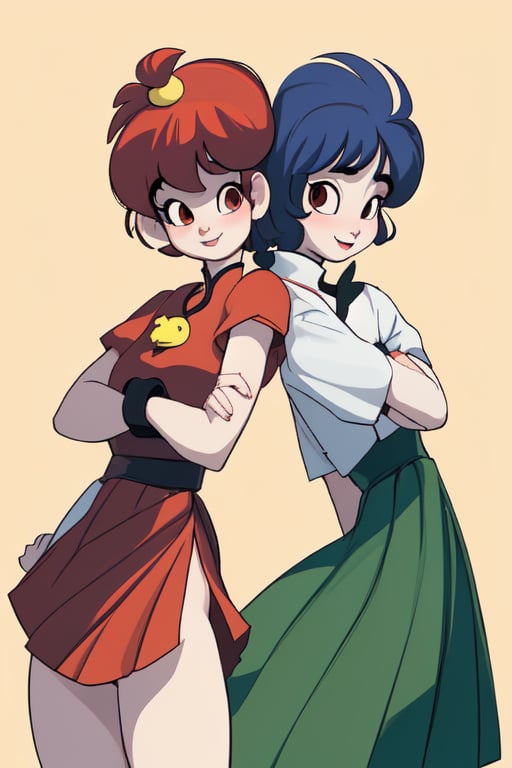 Chica Ranma y Akane desnudas,1girl, 1boy, hetero, penis, pussy, sex, ,3DMM