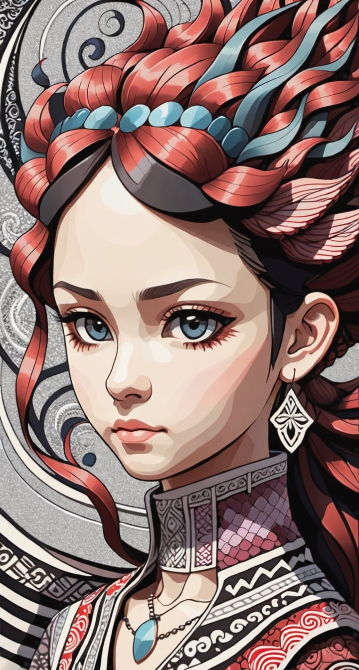 Zentangle Sticker Art with TenTen**: Intricate zentangle patterns forming TenTen's portrait,  a meditative masterpiece. ,...