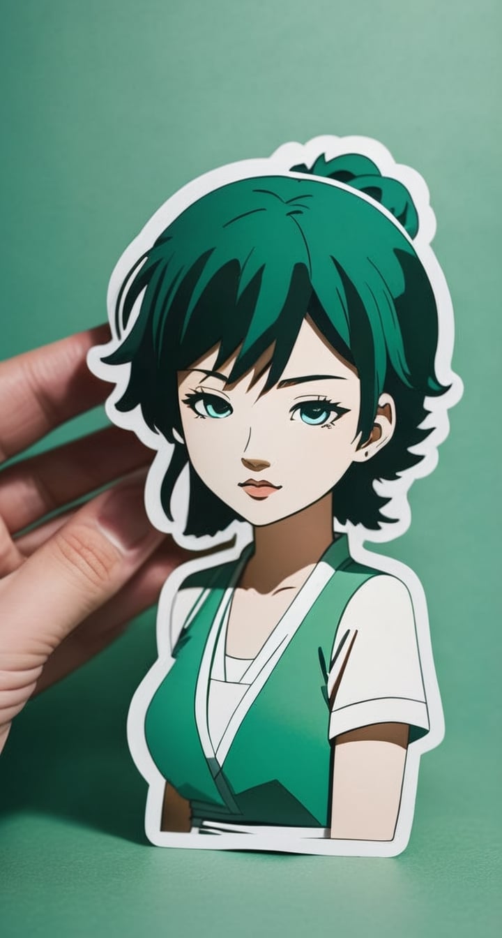 Thick Layered Papercut Sticker with TenTen**: TenTen's voluminous presence,  created by stacking thick paper layers. by ❤️...