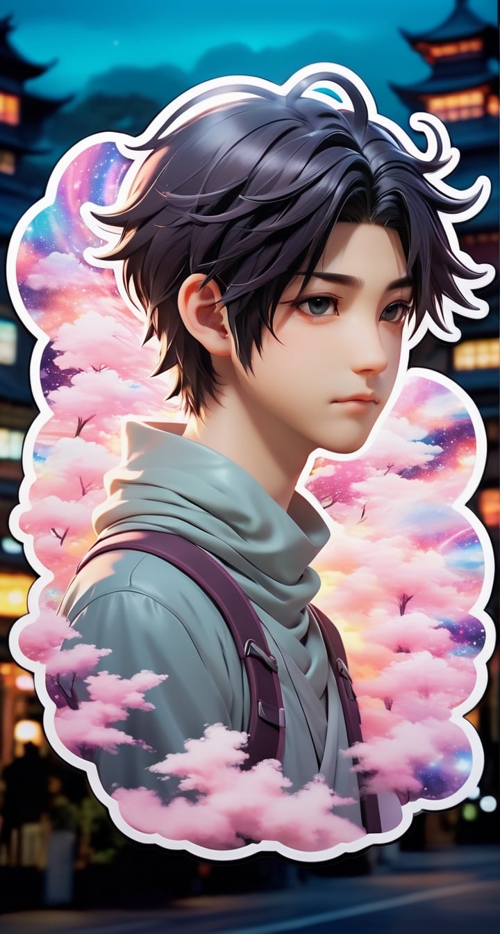 Long Exposure Photo Sticker with TenTen**: TenTen's ethereal presence amid a dreamy,  blurred background. ,  3d toon style...