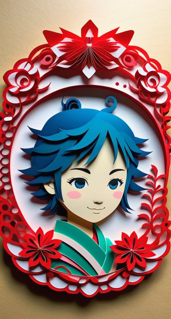 Kirigami Sticker of TenTen**: TenTen's 3D representation,  skillfully crafted through Japanese paper folding. by ❤️❤️ ac@d...