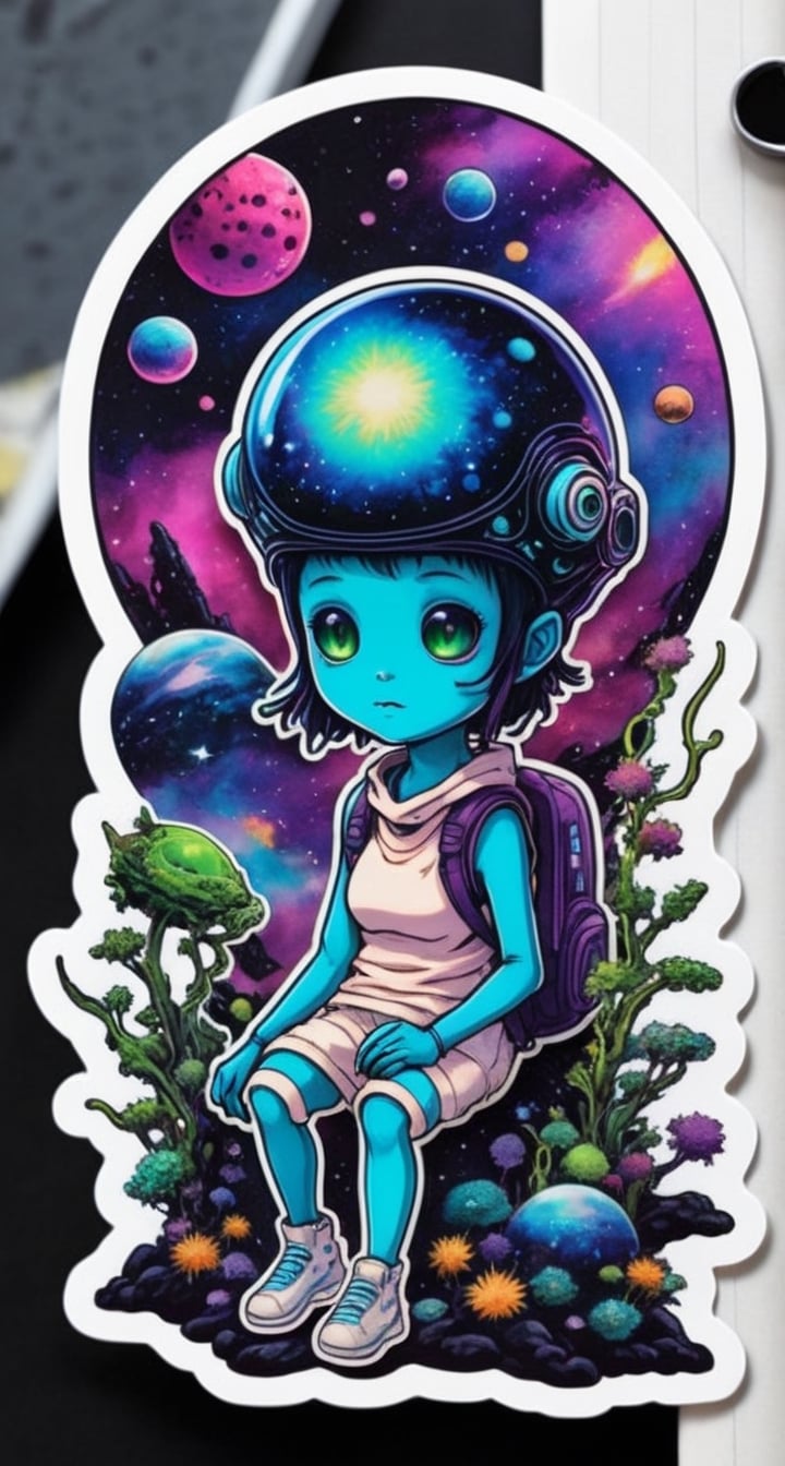 Alien-Themed Sticker with TenTen**: TenTen as an otherworldly being,  exploring the mysteries of the cosmos. ,  Monster by...