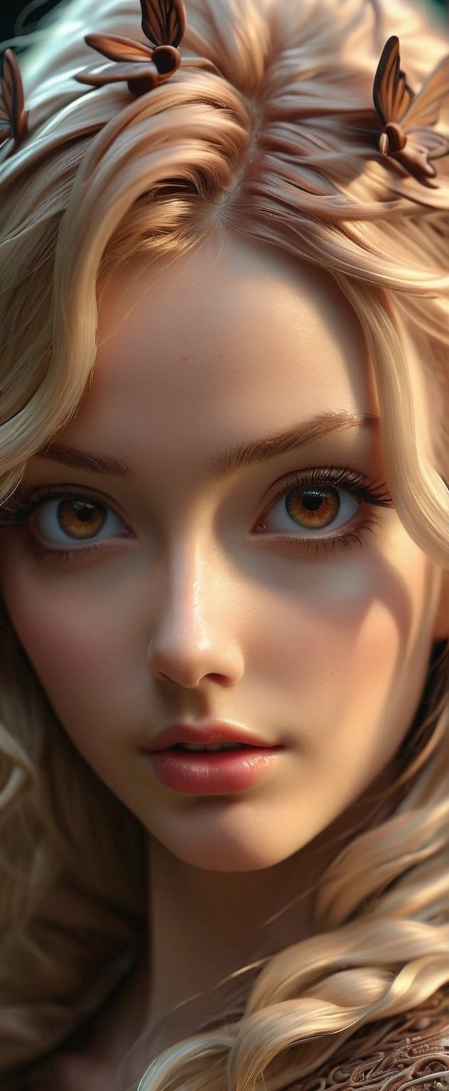 intricate details, fairy tale, tattooed skin, photorealistic, photograph, 35 mm, hyperrealistic, fantasy, fairy tale,64K,HDR,DEVIANART 3D,VERY BEAUTYFULL WOMAN,,long wavy blond hair,extreme detail,full body,very detailed,hyper detailed,cell shaded,large anime eye,ultra detailed,soft lighting,long shot,highly detailed,cinematic composition,intricate concept art,16k,intense shadows,sharp focus,
trending on artstation,dramatic,cinematic,dynamic lighting,hyperrealism,medium shot,atmospheric lighting, large anime eye,volumetric lighting,studio quality,hd,hyper quality,epic,ray tracing,beautiful,elegant,8k,very high intricate details,romantic,cute top
,photo r3al,Chocolate 