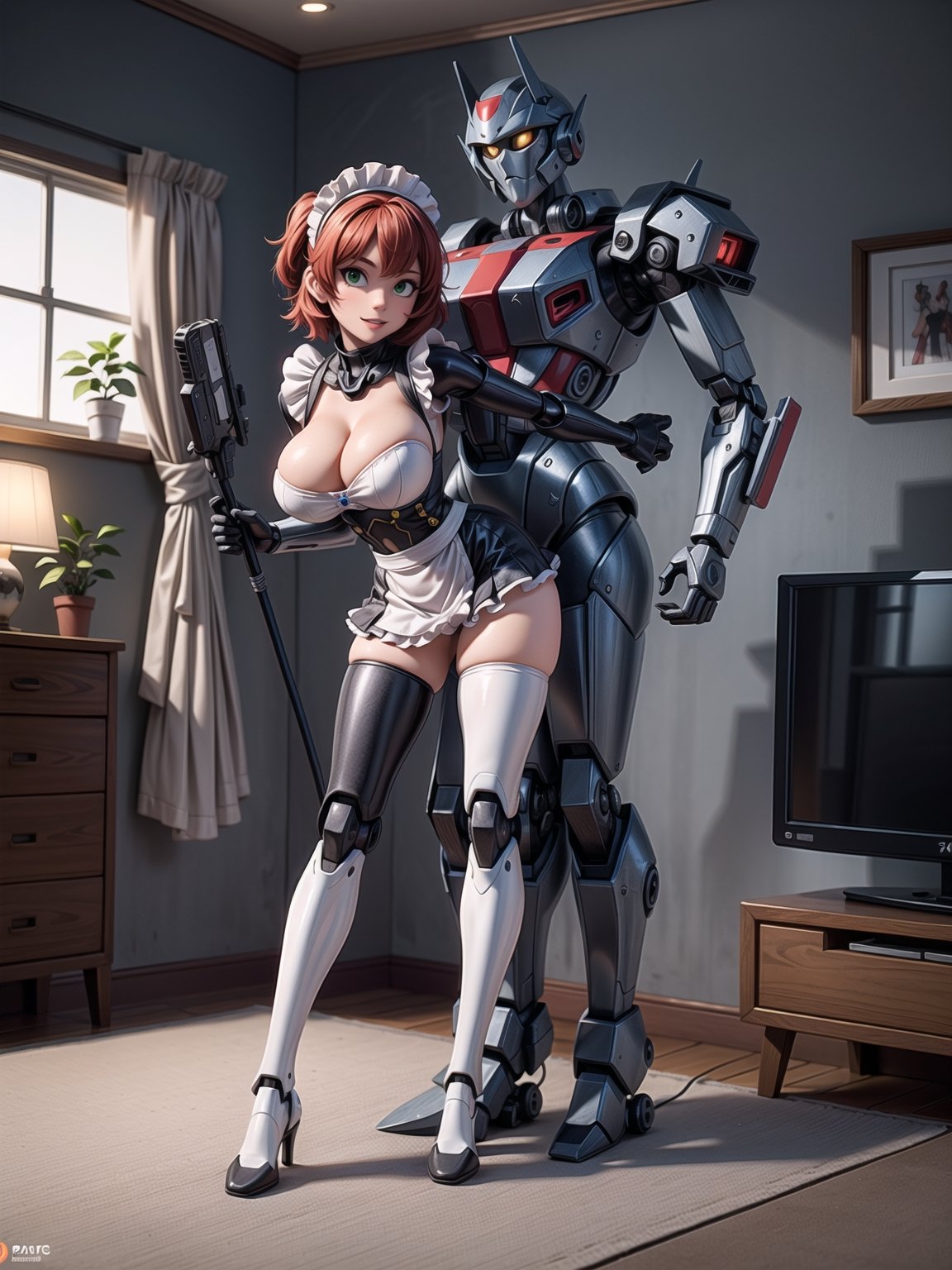 A woman,  wearing ((black mecha costume with white parts,  gigantic breasts)) by ZeroTwo on Tensor.Art