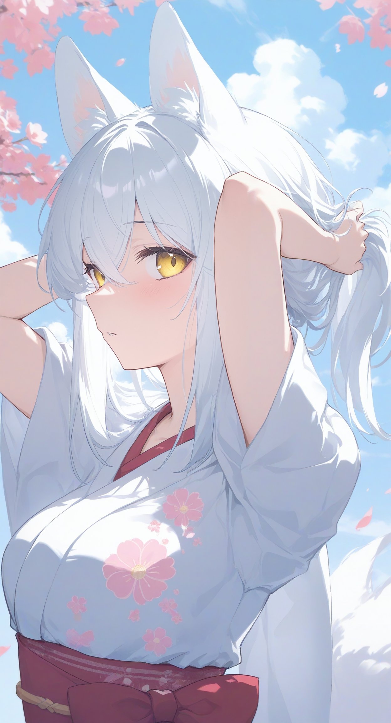 1girl,  fox tail,  sky by Risk_Art on Tensor.Art