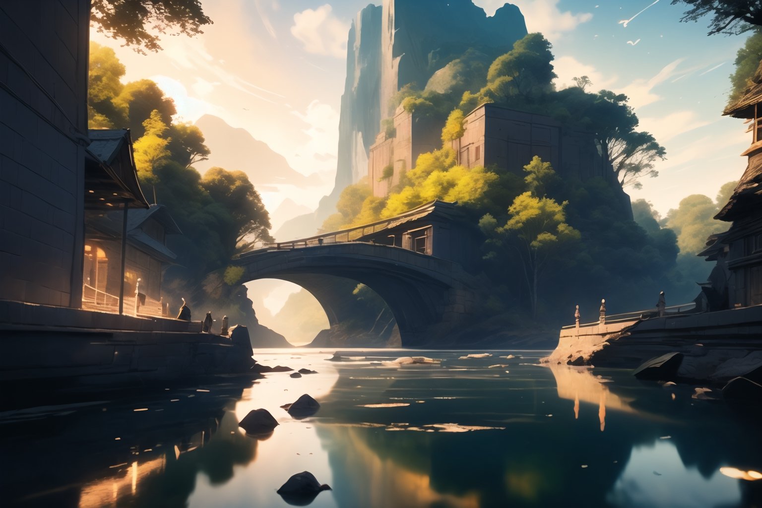 A single door stands in the middle of a tranquil river, reflecting the surreal blend of nature and man-made structure. In the style of Pixar 3D, envision a whimsical scene inspired by the fantastical worlds of Hayao Miyazaki, where the door exudes an inviting charm. The colors are vibrant, with lush greenery surrounding the riverbanks, and the door's intricate details evoke a sense of mystery. The warm color temperature enhances the magical atmosphere, with characters mirroring awe and curiosity illuminated by soft, natural lighting. 

300 DPI, HD, 8K, Best Perspective, Best Lighting, Best Composition, Good Posture, High Resolution, High Quality, 4K Render, Highly Denoised, Clear distinction between object and body parts, Masterpiece, Beautiful face, 
Beautiful body, smooth skin, glistening skin, highly detailed background, highly detailed clothes, 
highly detailed face, beautiful eyes, beautiful lips, cute, beautiful scenery, gorgeous, beautiful clothes, best lighting, cinematic , great colors, great lighting, masterpiece, Good body posture, proper posture, correct hands, 
correct fingers, right number of fingers, clear image, face expression should be good, clear face expression, correct face , correct face expression, better hand position, realistic hand position, realistic leg position, no leg deformed, 
perfect posture of legs, beautiful legs, perfectly shaped leg, leg position is perfect,moonriver,midjourney