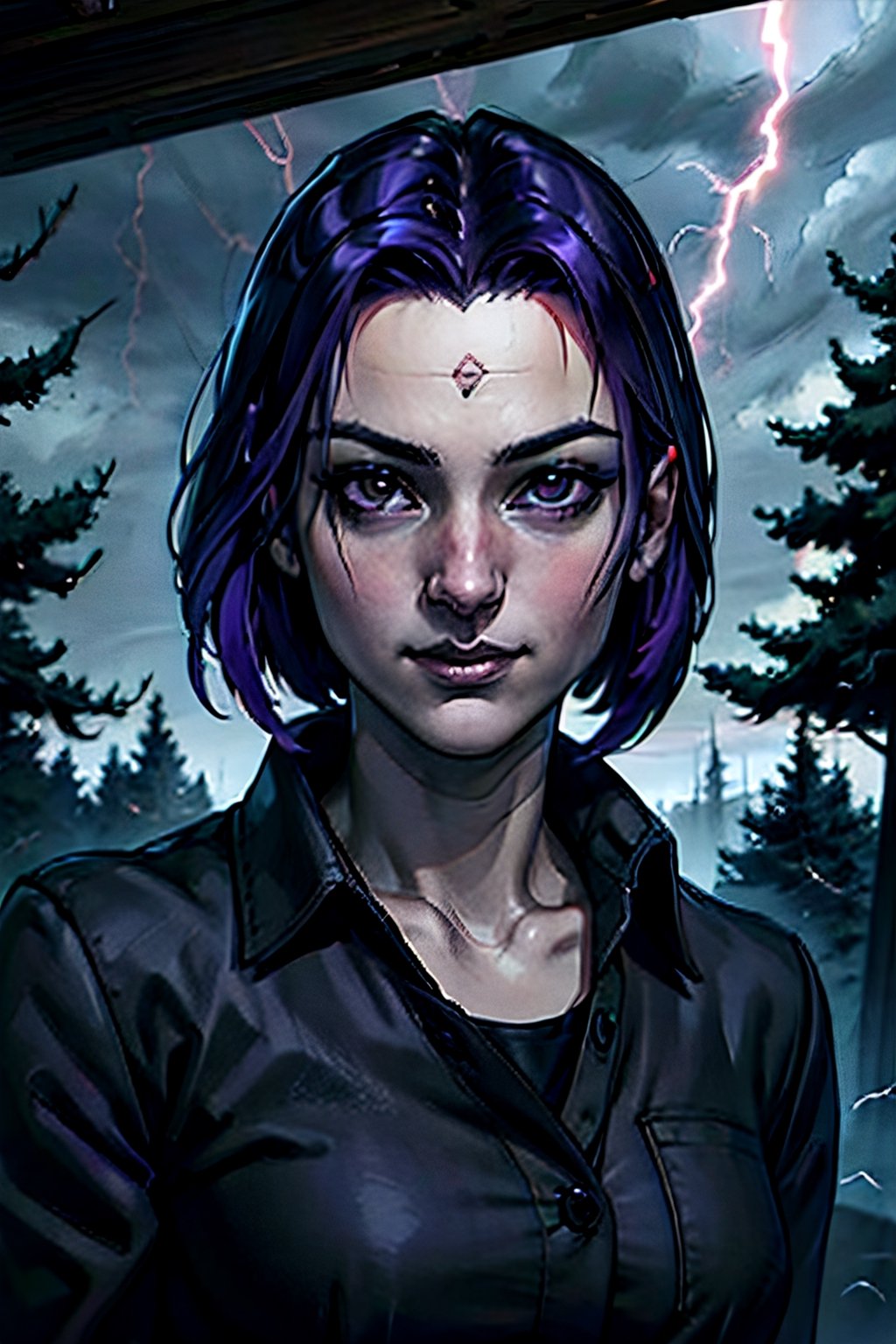 DC,  Raven,  facial portrait by AL on Tensor.Art