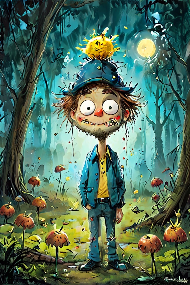 color photo of a captivating promotion artwork featuring a cartoon zombie wearing a hat in the eerie woods, created in the distinct style of Trevor Brown. This digital character painting showcases the artist's unique interpretation of the undead, infusing the zombie with a touch of whimsy and macabre charm. The inclusion of a dandelion adds a delicate and unexpected element to the composition. Inspired by the gothic aesthetics of Tim Burton, this artwork captures the essence of his dark and whimsical storytelling. The presence of the Kuntilanak, a long-haired blue-centered entity from folklore, adds an air of mystery and supernatural intrigue. Drawing inspiration from the style of Greg Simkins, this artwork boasts intricate details and a depth that draws the viewer in. The 1:1 album artwork format allows for a captivating and immersive experience. This artwork is not only a promotional piece but also serves as an in-game image and can be found on the sales website, enticing potential players with its hauntingly beautiful blue image. The autumn season sets the tone, adding a touch of melancholy to the overall atmosphere. This captivating promotion artwork invites viewers to dive into a world where fantasy and darkness intertwine, leaving them with a sense of awe and curiosity,
a character portrait
20%
computer graphics
19%
a digital painting
19%
a screenshot
19%
concept art
19%
Artist
by Jamie Hewlett
by Jamie Hewlett
23%
by Trevor Brown
21%
by Guillermo del Toro
21%
by Tony DiTerlizzi
20%
by David Roberts
20%
Movement
pop surrealism
pop surrealism
21%
gothic art
20%
shock art
19%
fantasy art
19%
computer art
19%
Trending
deviantart contest winner
deviantart contest winner
20%
featured on deviantart
19%
Artstation
19%
behance contest winner
19%
cgsociety
19%
Flavor
skottie young
skottie young
25%
caracter with brown hat
24%
style of jeff soto
24%
tim burton's style
24%
eerie and grim art style, architecture, portrait photography, illustration, wildlife photography, 3d render, graffiti, poster, painting, dark fanta